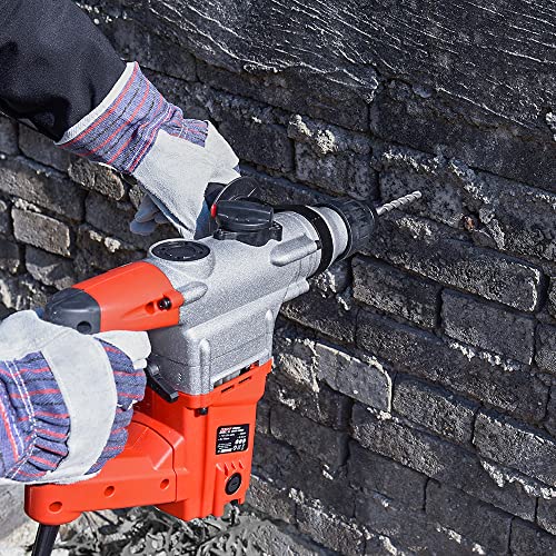 1-Inch Sds-Plus Rotary Hammer Drill, Mpt 8.8 Amp Power Hammer Drill, 3 Functions Hammer Drill Heavy Duty For Concrete, Including Chisels, Drill Bits, Grease With Case #TOP4