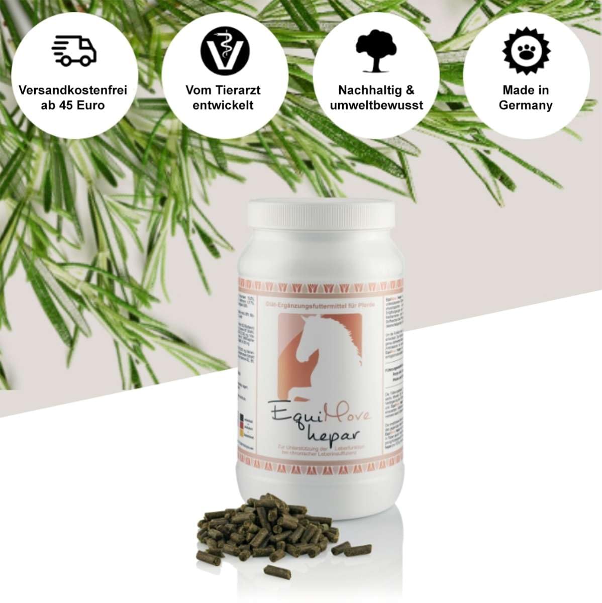 Dreierpack | Hepar (3 x 1,5 kg) - Zur Unterstützung der Leber und für die Entgiftung | Mit Mariendistel (Silymarin), Artischocke (Cynarin), LOLA (L-Ornithin-L-Aspartat), Löwenzahn und Cholin