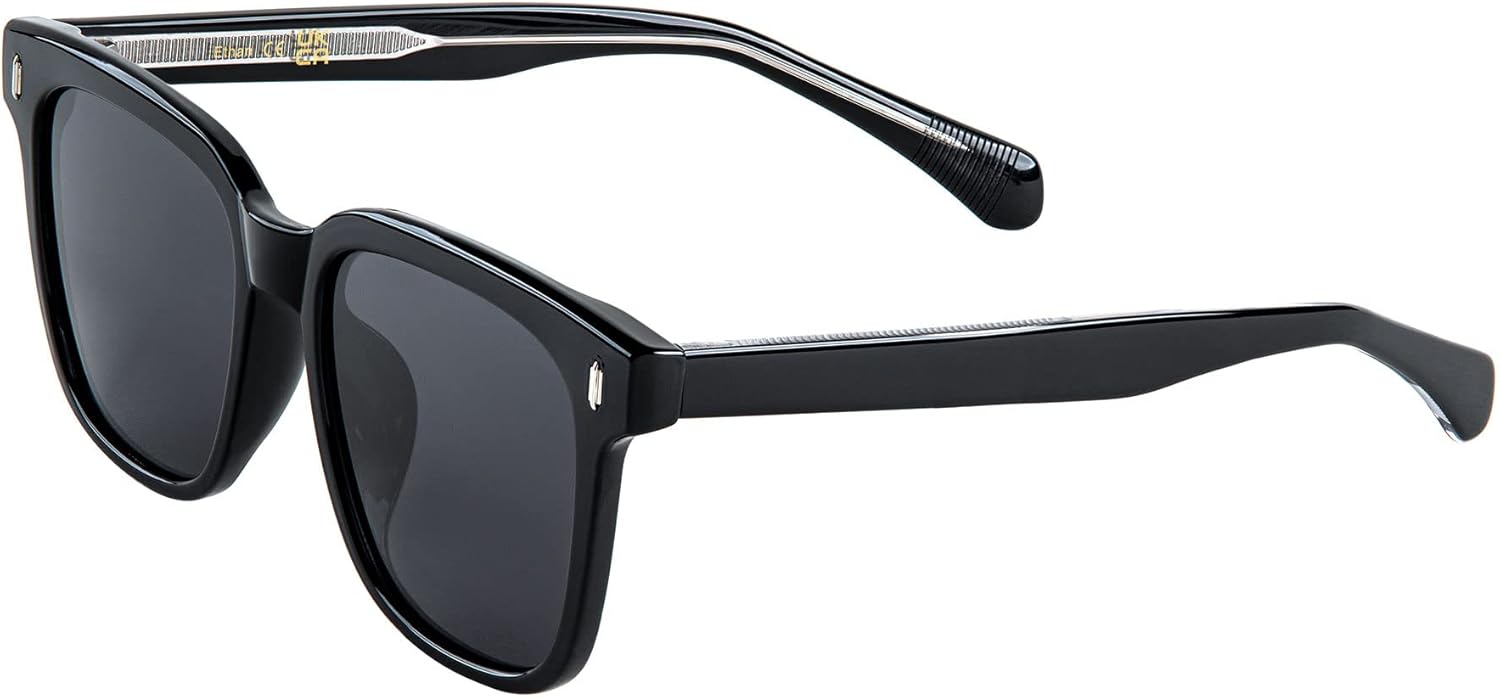 Ethan - Polarized Sunglasses Classic Retro Large Square Acetate Frames Men Women UV400 Protection