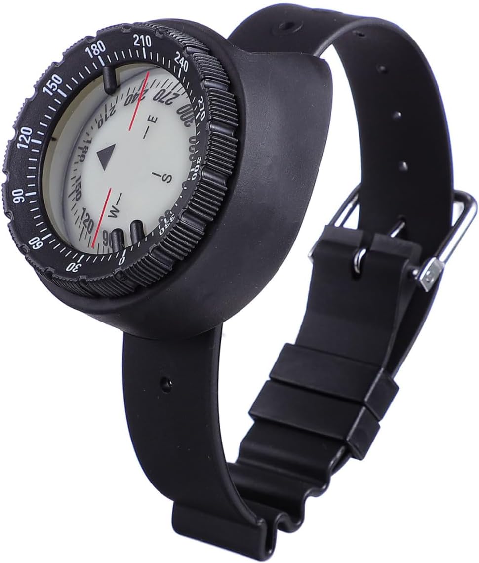UPKOCH Underwater Luminous Wristband Compass Black Waterproof Watch Strap Compass for Outdoor Hiking Camping Navigation