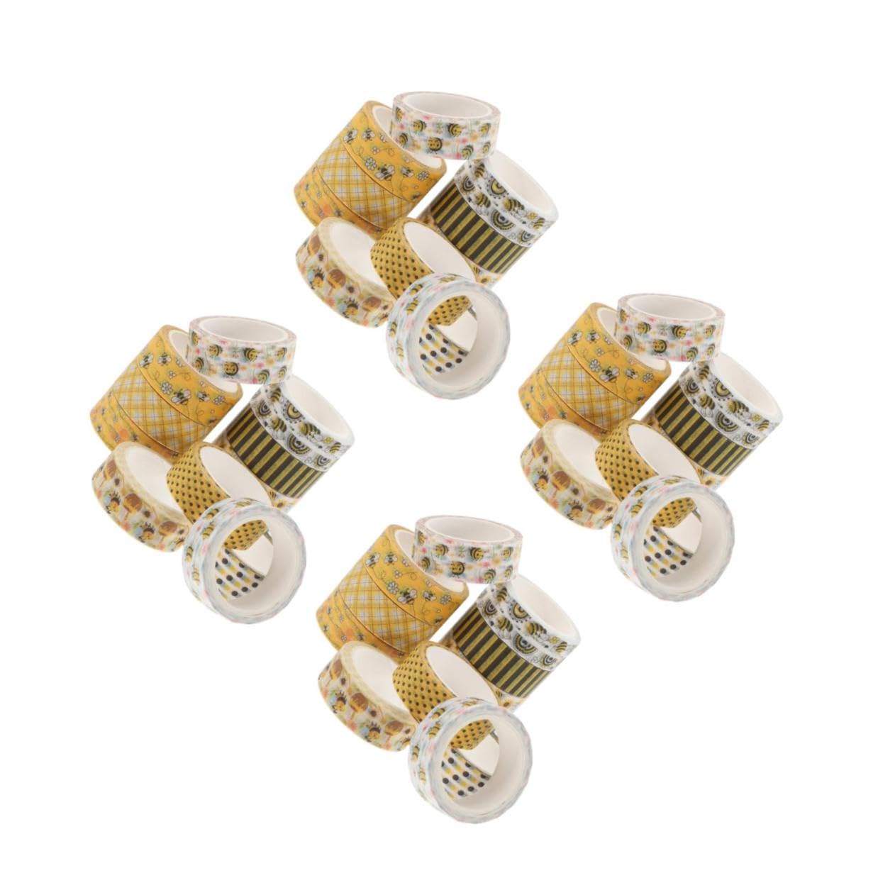 Tofficu 48 Rollos De De Flor De Abeja Cintas Autoadhesivas De Bricolaje De Papelería Artesanal Washi De Color Adhesiva Washi Con Temática De