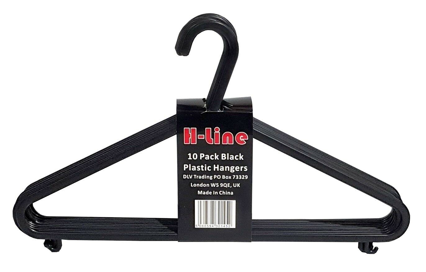 Buy MarysDelz Black Plastic Hangers Heavy Duty Plastic Hanger and Clothes Hangers Adult