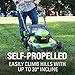 Greenworks 40V 21-Inch Brushless Self-Propelled Mower 6AH Battery and Charger Included, M-210-SP