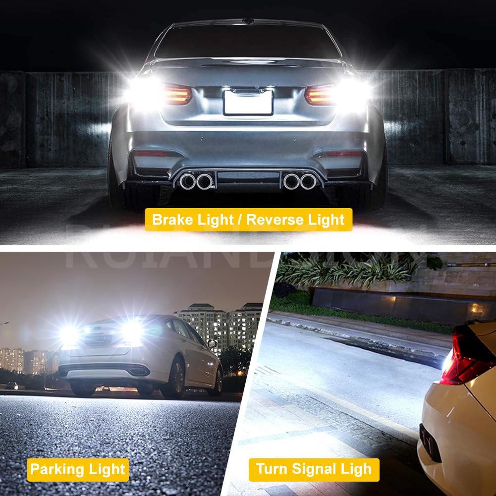 Ruiandsion T10 LED 12V per Luce Interna 6000K 250LM Super Luminoso 10 Pezzi | Kit completo per plafoniera, mappa, baule e vano guanti. Illuminazione bianca pura. Alloggiamento in alluminio.