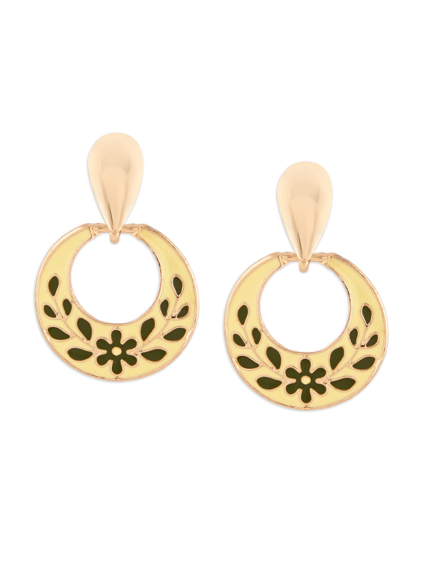 See full amazon price history chart for Zaveri Pearls Yellow Green Enamelled Floral Crescent Contemporary Drop Earring For Women-ZPFK15953 Zaveri Pearls Yellow Green Enamelled Floral Crescent Contemporary Drop Earring For Women-ZPFK15953 (B0C4HBF33L) Amazon Price History, Amazon Price Tracker