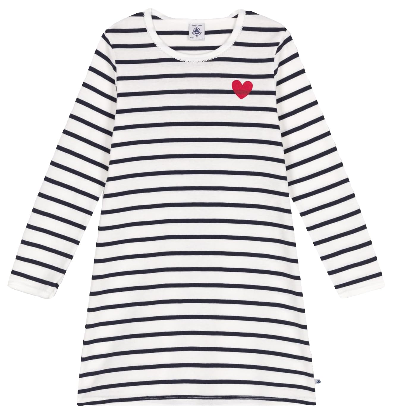Petit Bateau A0au5 Chemise de Nuit Manches Longues Fille