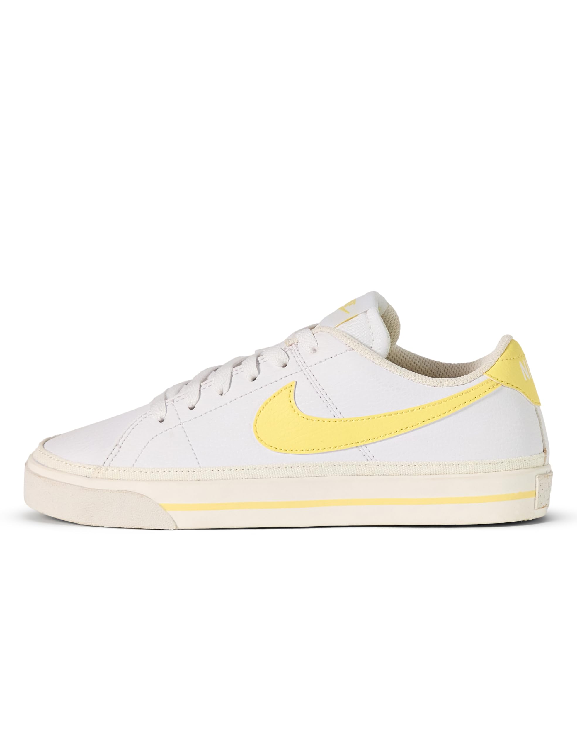 Nike Zapatos Court Legacy Next Nature para Mujer, Blanco/Amarillo Suave/Vela, 44 EU
