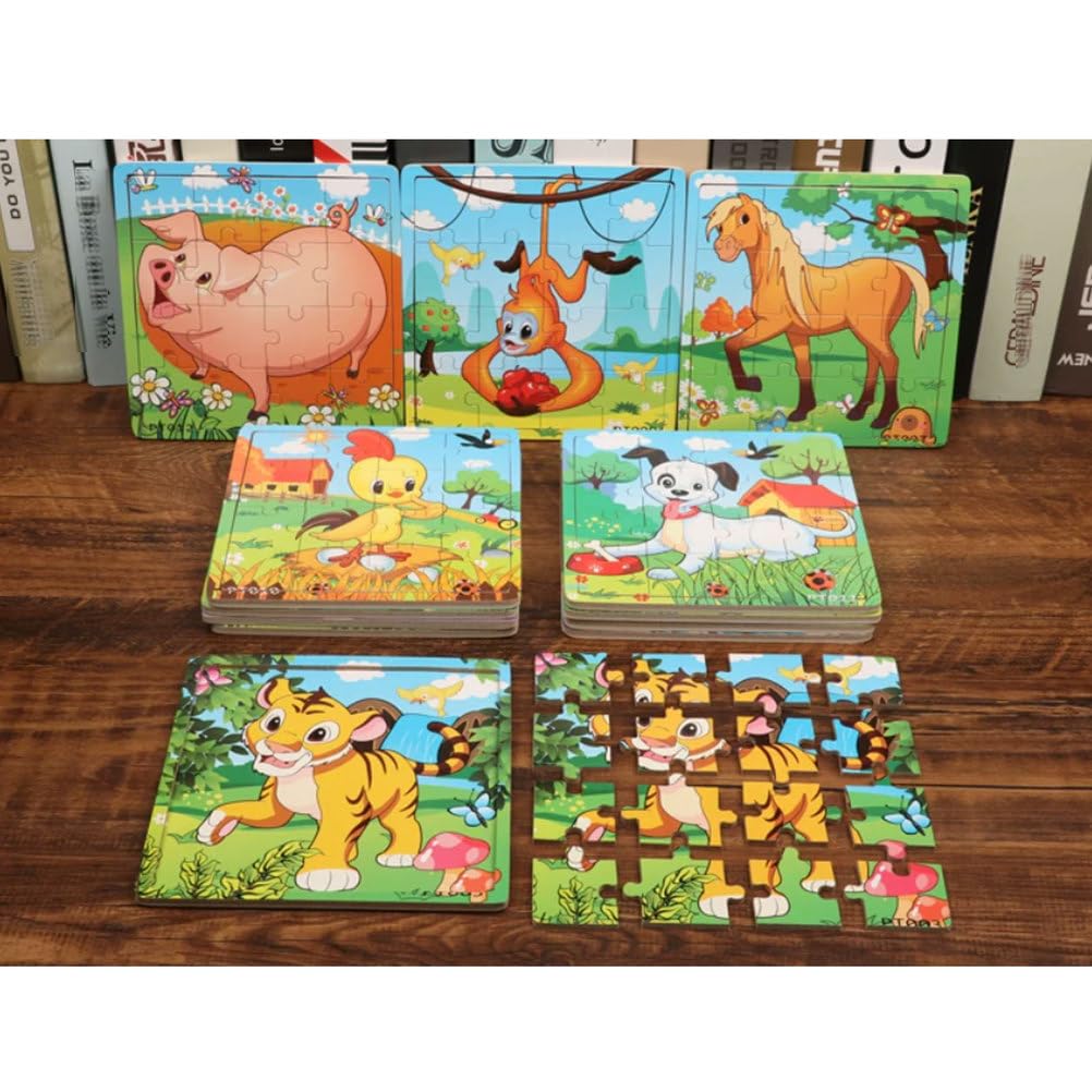 Puzzle di Legno Montessori con Animali dello Zodiaco Cinese