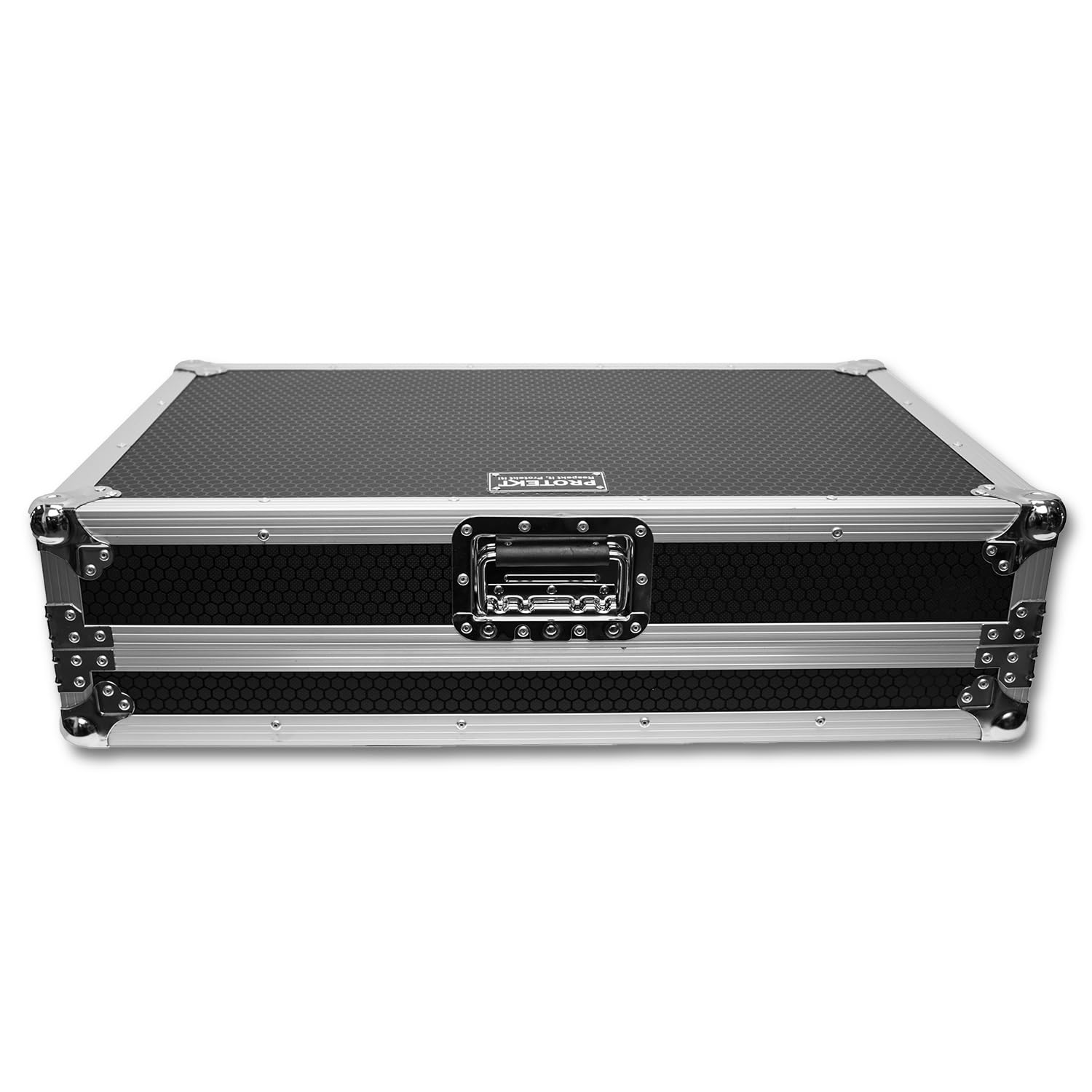 Protekt DDJ-FLX10 Plus Series DJ-Flightcase mit Laptopablage für Pioneer Controller, Schwarz , Mit Ablage