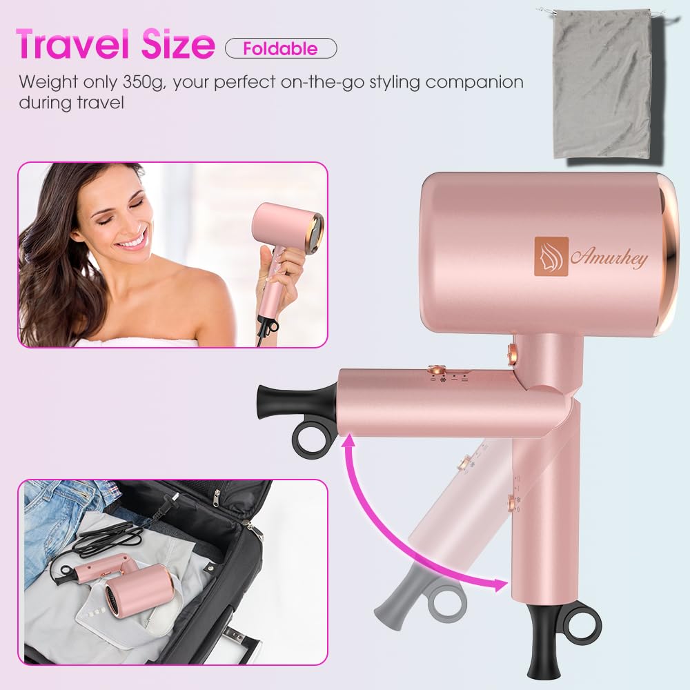 Sèche-cheveux Ionique Hair Dryer 2400W-Pochette/150000U/min/26M par seconde