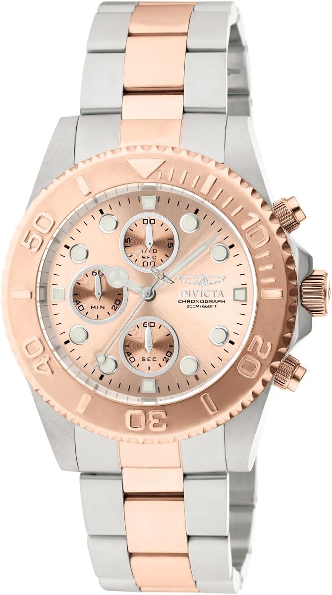 Invicta 19157 Pro Diver Reloj analógico de cuarzo japonés dorado para hombre