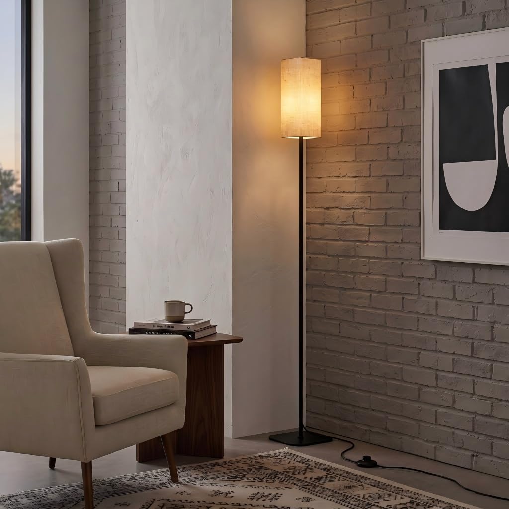 IPARTS EXPERT Lámpara de pie LED estilo moderno-retro para sala de estar | moderne et minmaliste de 67po de hauteur. Idéal pour la chambre, le bureau ou le coin lecture des enfant