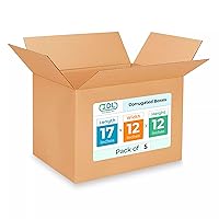 Vista 270 de IDL Packaging Cajas para envío de cartón corrugado cúbicas de 10 pulgadas de largo x 10 pulgadas de ancho x 10 pulgadas de alto (paquete de 5)