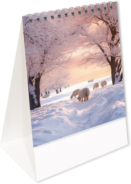 2026 Mevsimler Piramit Masa Takvimi Dikey Masaüstü Takvim 12x19,5 cm