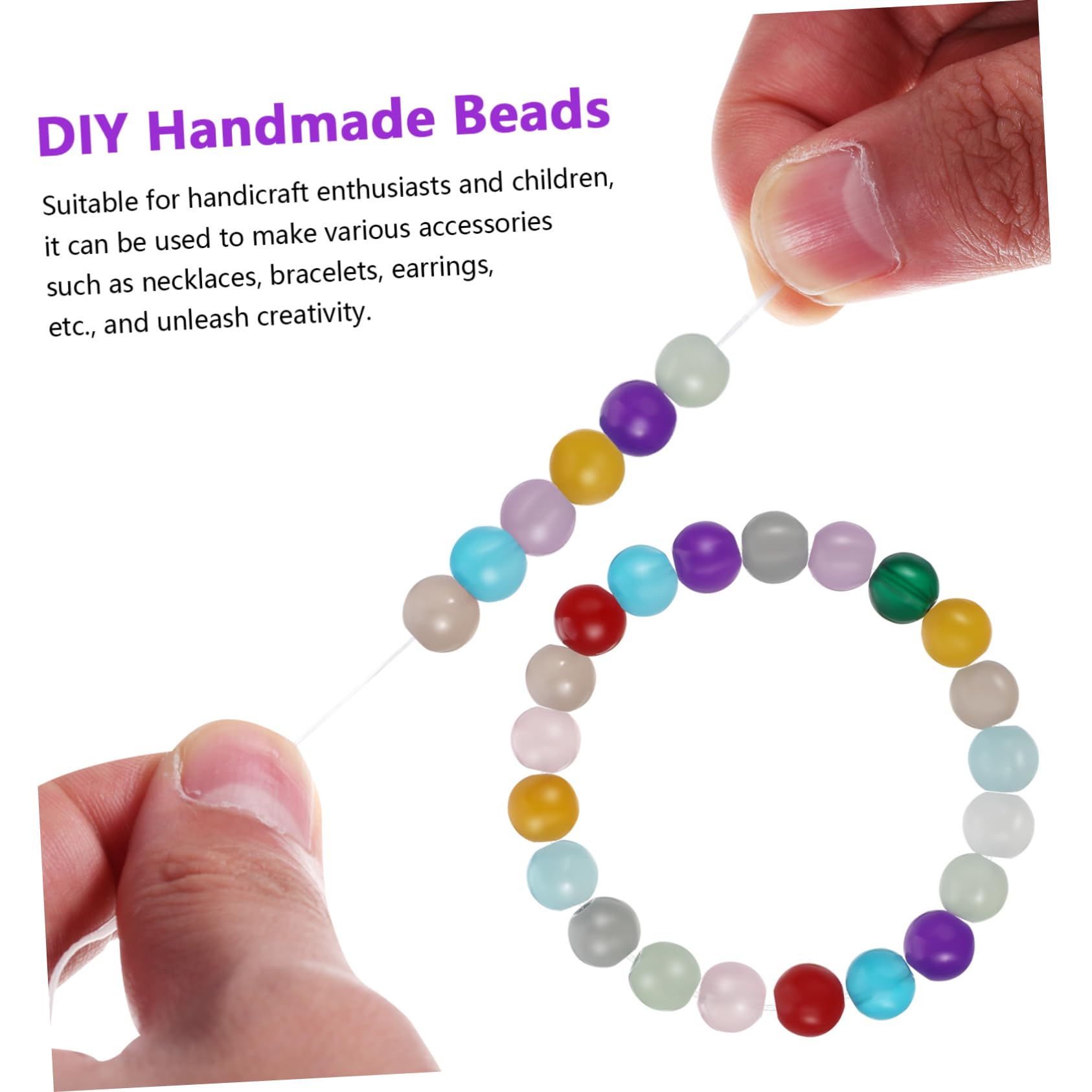600piezas Cuentas Sueltas Para Hacer Joyería Cuentas Redondas Para Pulseras y Bisutería