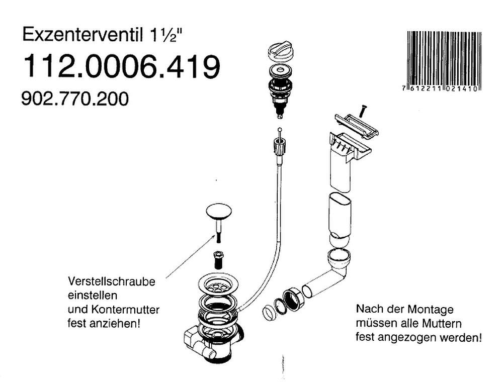 Franke Kitchen Systems Armaturen-Zubehör für Franke Euroset ESX 614 Spülbecken