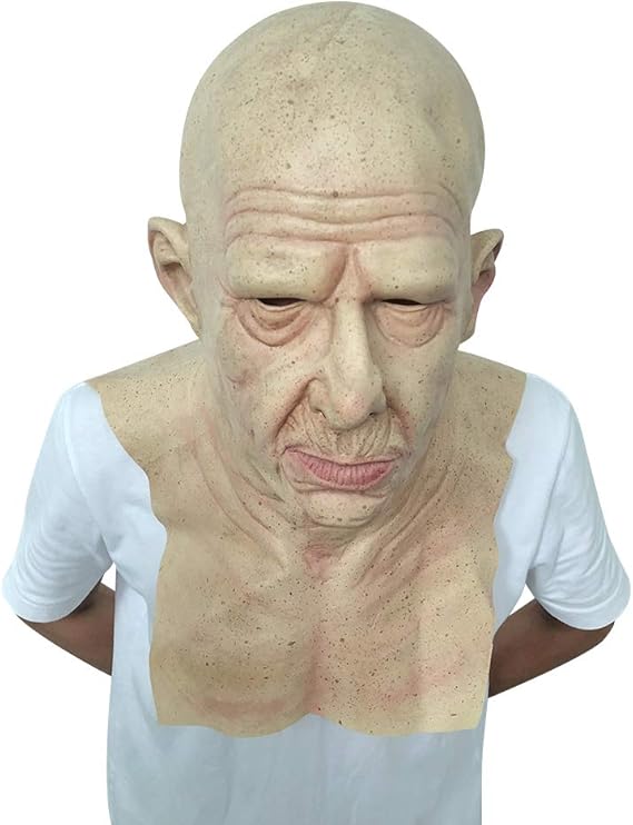 Old Man Mask for Adult Realistic Old Man Costumes Old