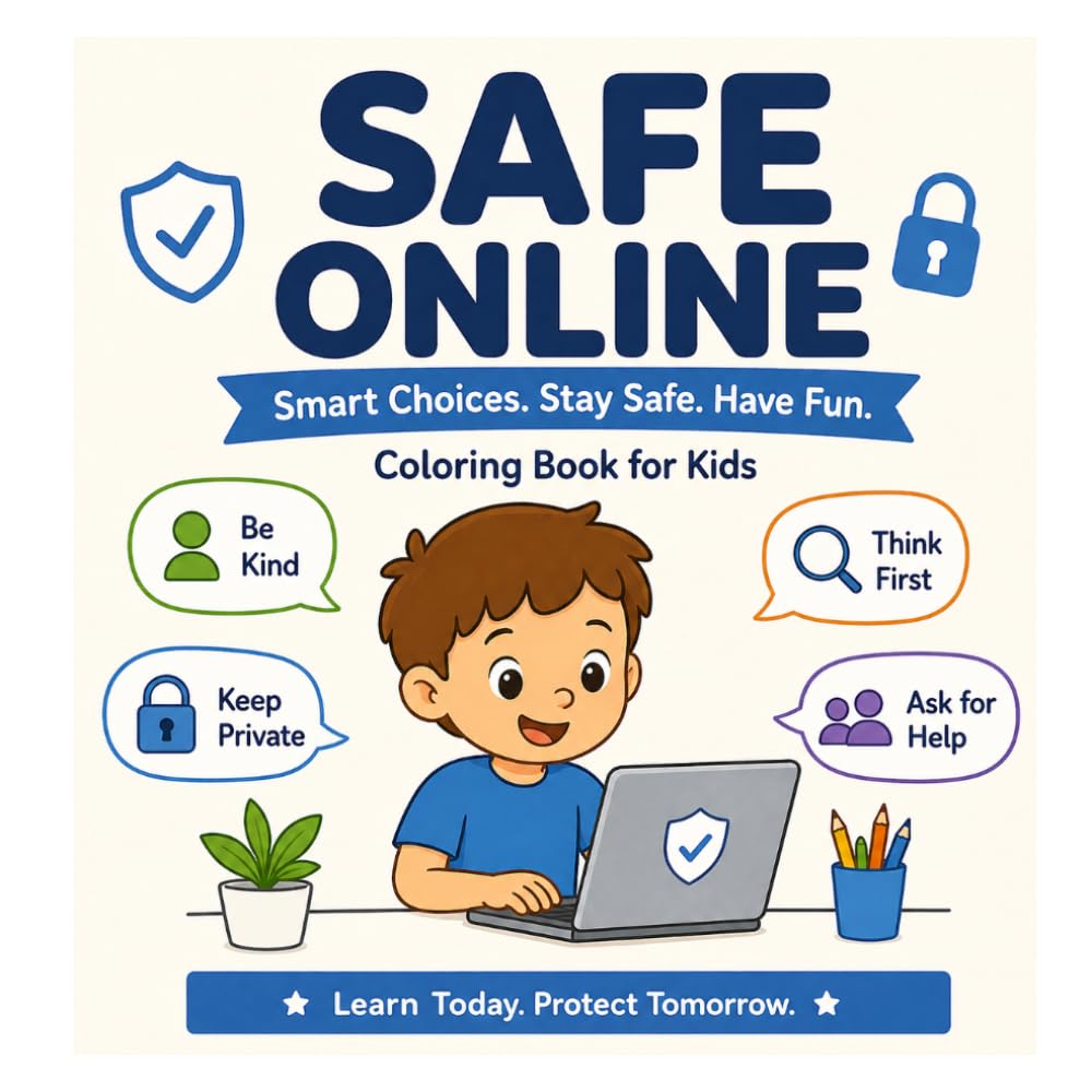 Safe Online Coloring Book for Kids Ages 5–8: Learn Smart Choices, Internet Safety & Good Behavior