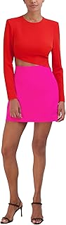 Women's Long Sleeve Round Neck Cutout Mini Cocktail Dress - Buy now