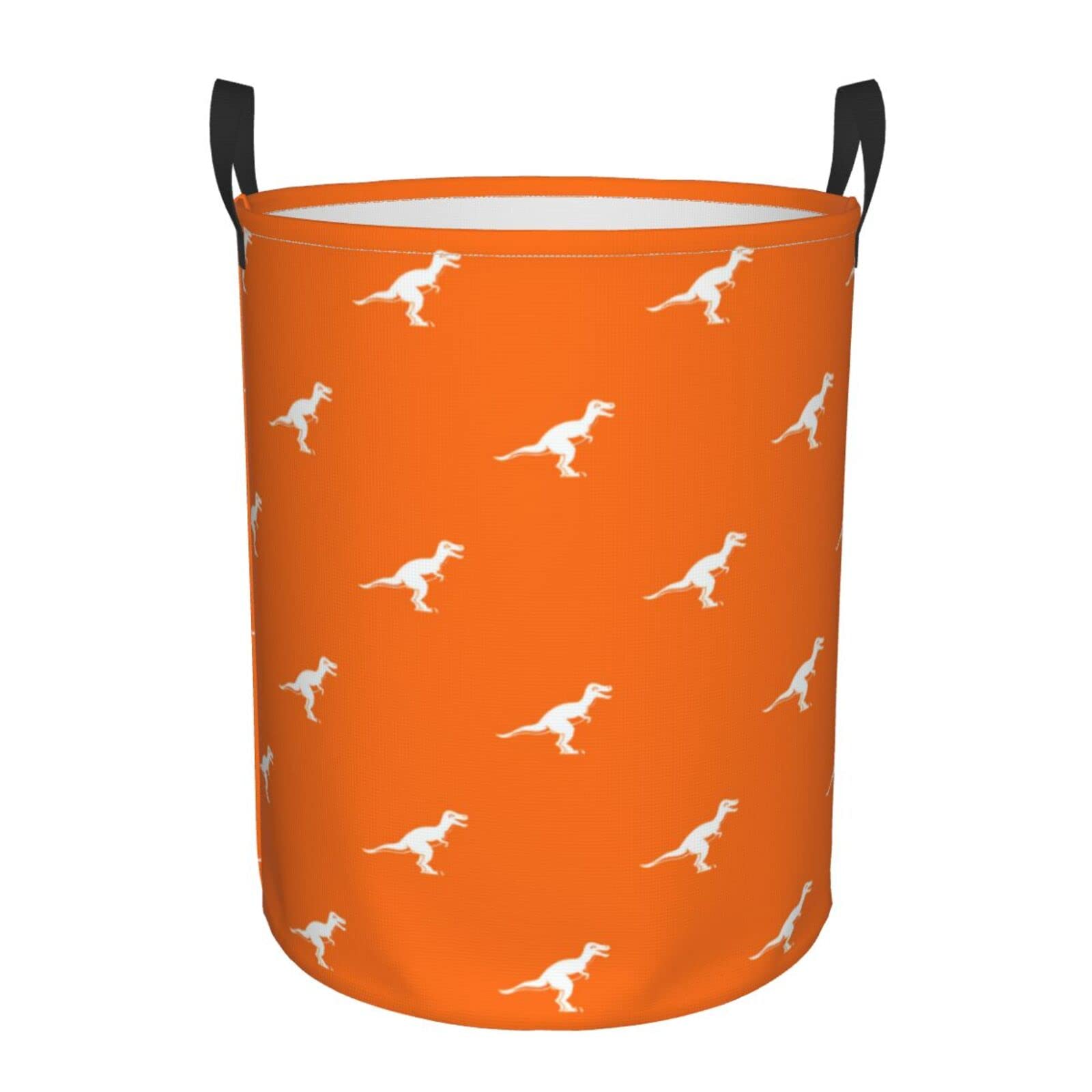 Viplili As Shown Laundry Basket Orange Dinosaur Laundry Hamper Collapsible Dirty Clothes Baskets Round Laundry Bag With Handles For Bathroom Bedroom College Dorms Home Laundry Room