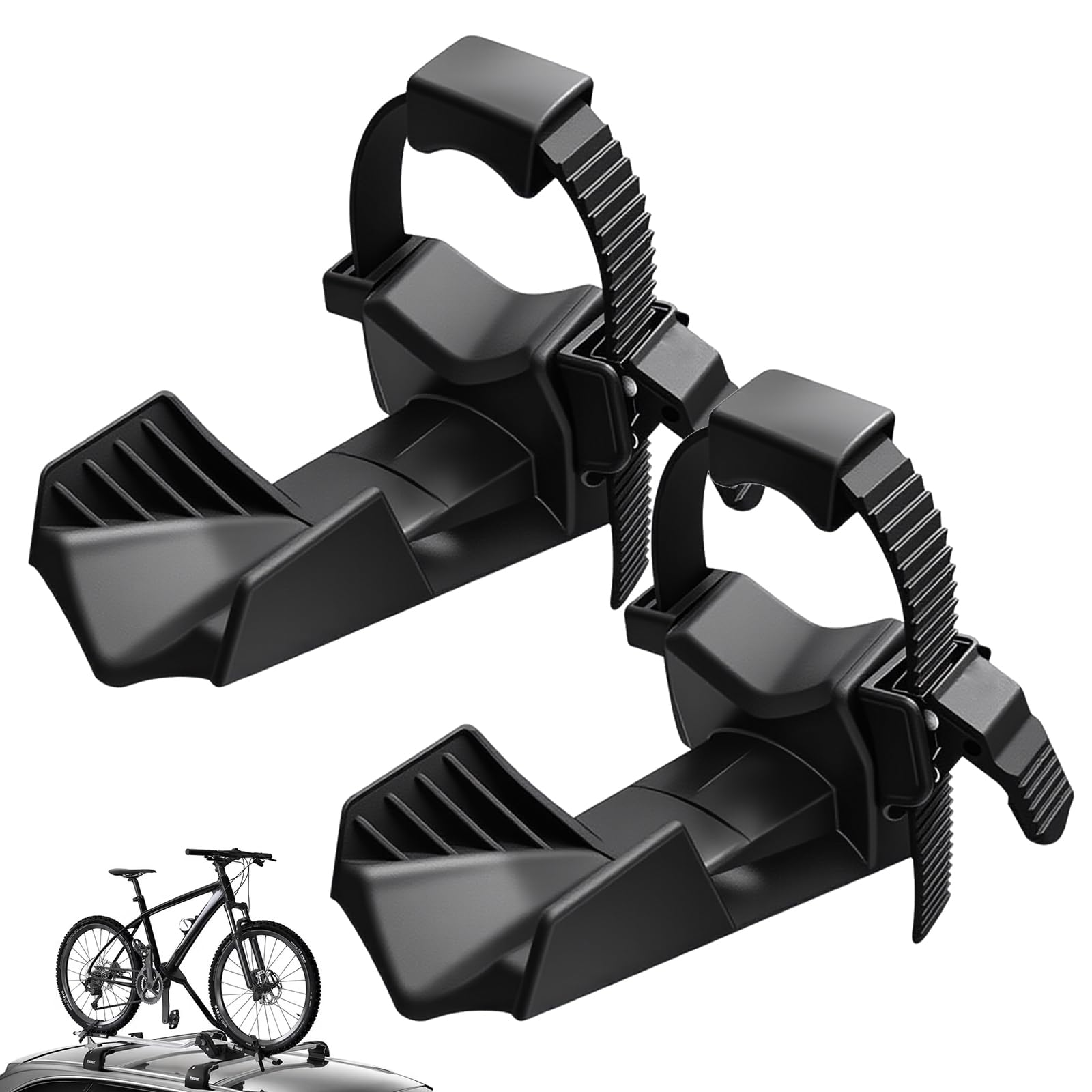 2 Stück Radstopper Fahrradträger für Breite Reifen bis zu 3,11 Zoll Fahrradträger Zubehör für Mountainbike und Rennrad Heckträger für Anhängerkupplung (Schwarz) Auto & Motorrad