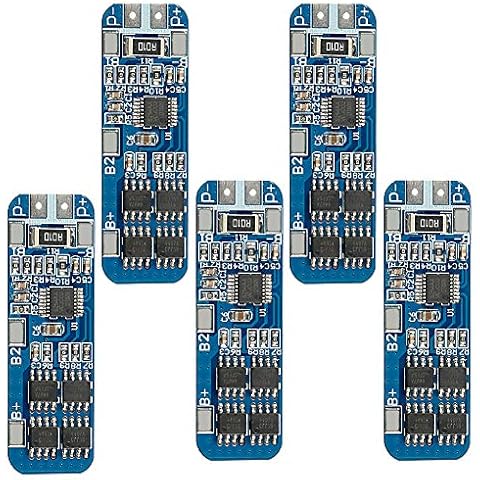 ALMOCN 5PCS 3S BMS Module 12V 10A 18650 Lithium Battery Protection Board Charger Module Cover