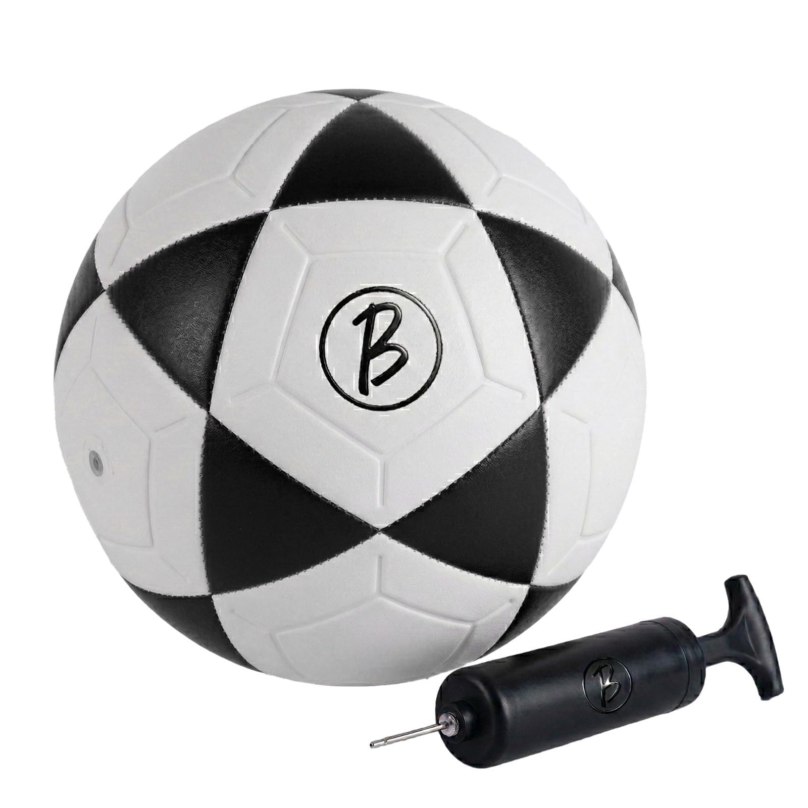 CRAE Football with Pump | Rubber Moulded Training & Match Ball | Suitable for All Age Groups | Outdoor Waterproof | for Ground, Grass & Turf (Black)-image-31