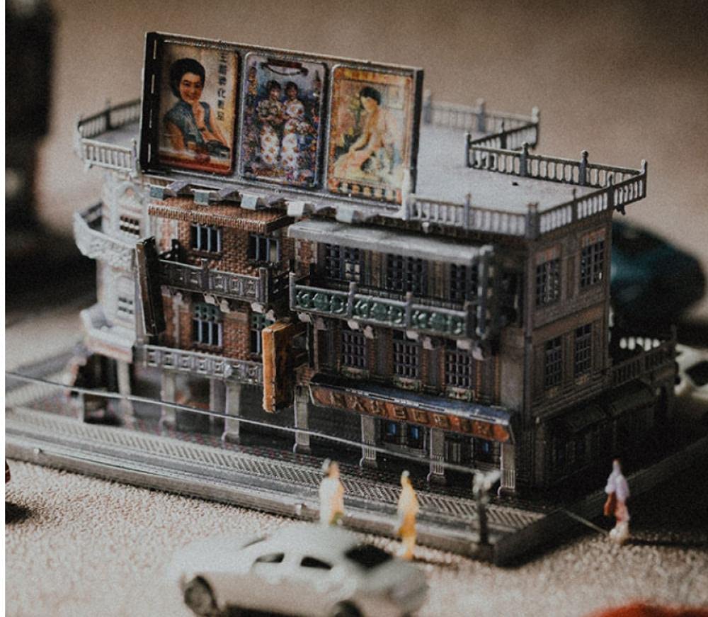 Model Puzzli 3D Modele Mechaniczne Do Zbudowania Models To Build Model Sztuki Szanghaj Plaża Paramount Department Store Phoenix Srebrny Budynek 3D Handmade Trójwymiarowy Puzzle Metal Metoda Model-Phoe