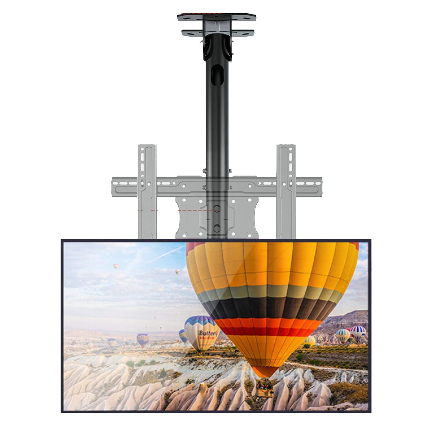 テレビ天吊り金具 テレビ天井吊り金具26-55インチ360°回転左右上下角度調節 テレビ天吊り金具 テレビ天井吊り金具 26-55インチ 360°回転