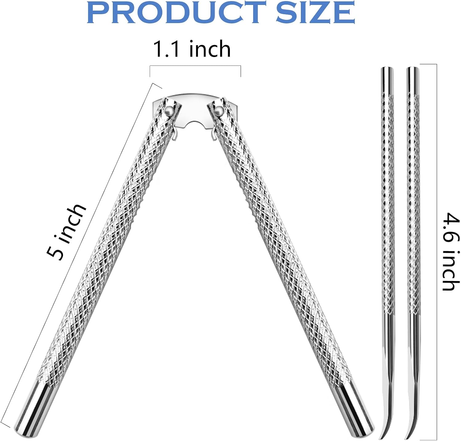 Artcome 3 Pcs Nutcracker Stainless Steel Nut Cracker Set including 1 Nut Cracker and 2 Picks