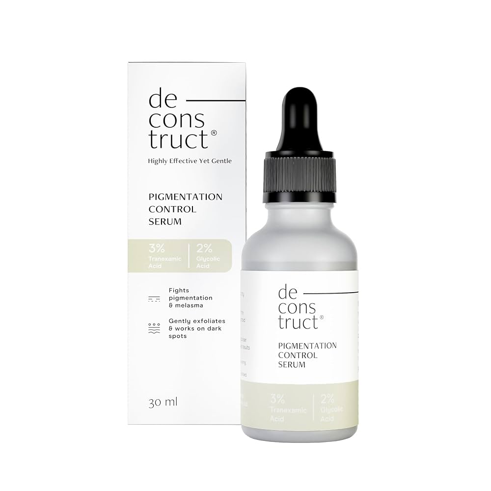 Deconstruct Pigmentation Control Serum|3% Tranexamic Acid+2% Glycolic Acid|For Melasma,Hyperpigmentation&Dark Spots|Remove Blemishes,Acne Marks&Tanning|Gently Exfoliates Skin|Beginner Friendly|30 Ml : Amazon.in: Beauty