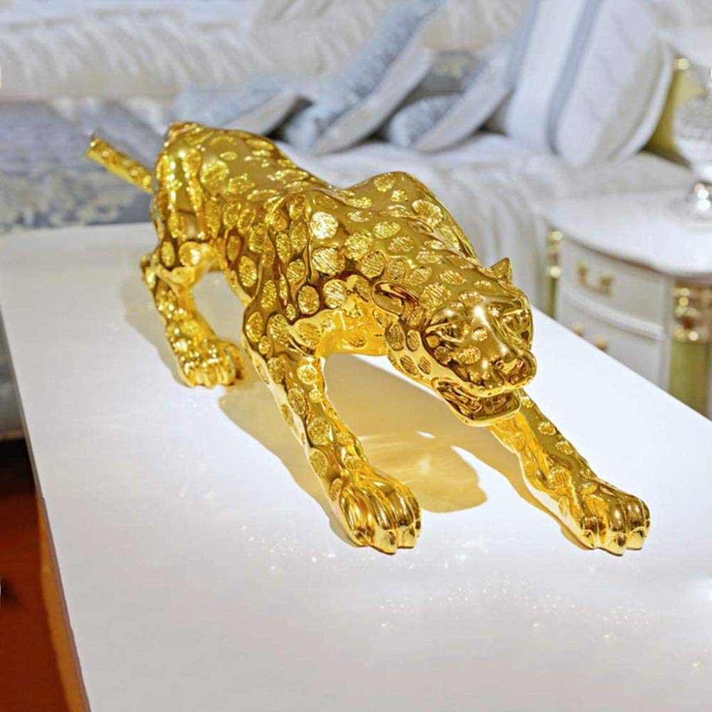 LOVIVER Statue De Léopard, Sculpture D'art Graffiti, Sculpture Animale, Table Pour La Maison, Chambre à Coucher, Décoration D'armoire, Cadeau Commémoratif, Modèle A