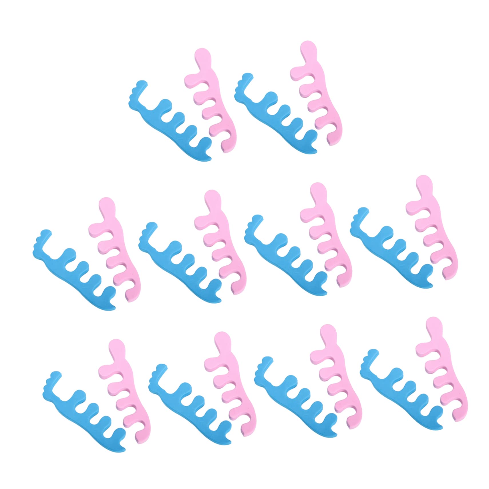 OATIPHO Toe Spreaders for Feet Men Women 10 Pairs Nail Art Toe Separators for Bunions Random Color