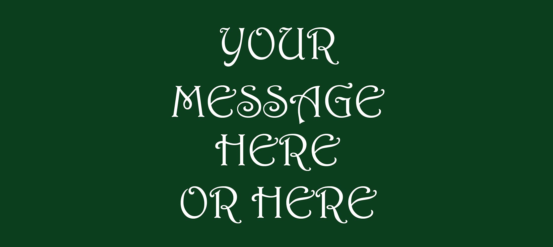 Pajo Personalised Door Mat Insert 560x250mm. Heavy Duty Replacement. Premium Quality. Customised Message. Green Insert