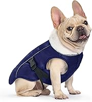 Vista 18 de EMUST Chaqueta de invierno para perro, acogedora chaqueta de perro resistente al viento para clima frío, chalecos de mascotas de color sólido