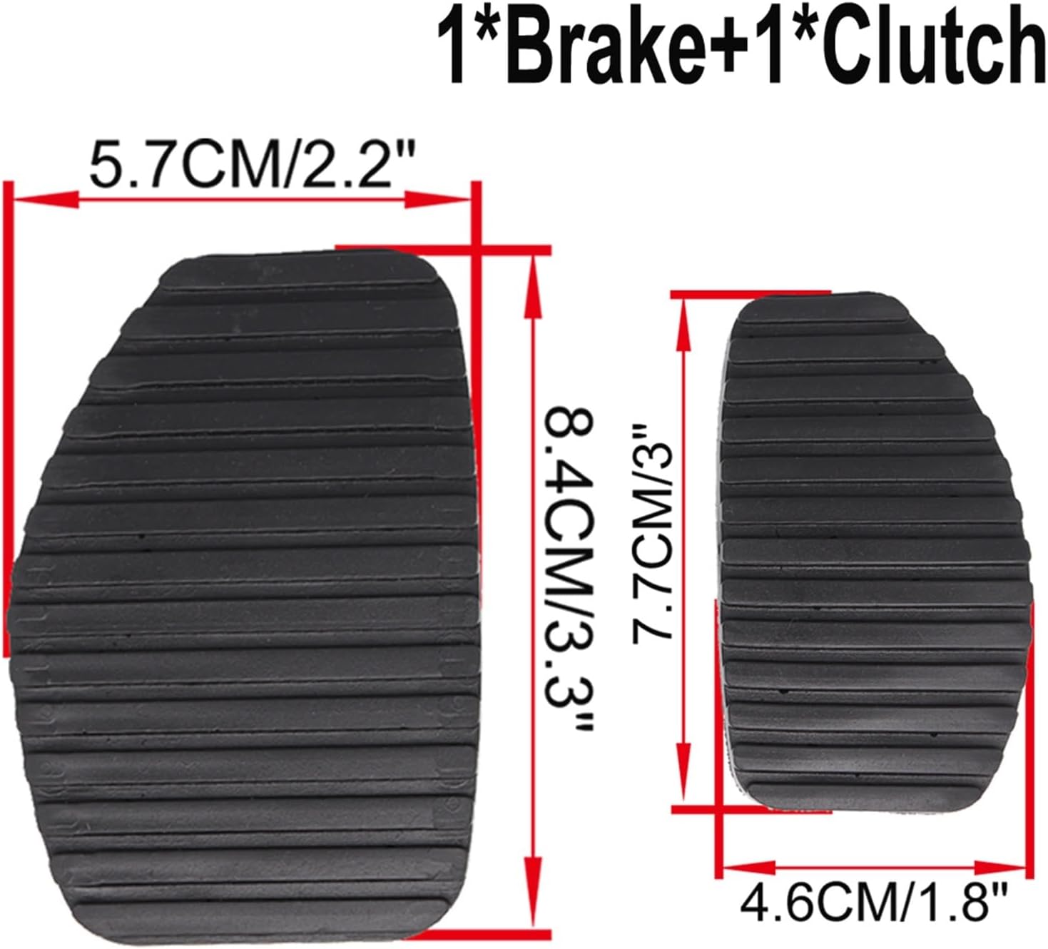 Car Rubber Brake Clutch Foot Pedal Pad Covers Replacement for SEAT for Panda 1985 1986 1987 1988 1989 1990 1991 1992 1993 1994 1995-2003 Car Clutch Pedal Pads(2X Clutch)(1X Brake 1XClutch)
