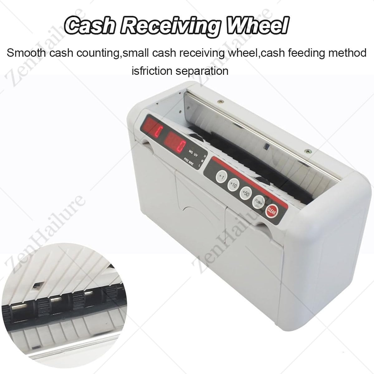 Macchina Conta Banconote Professionale,Macchina Conta Soldi Rilevatore di Banconote False Conteggio di Banconote Multimodale con Doppio Display LED,Portatile,per Negozi E Aziende