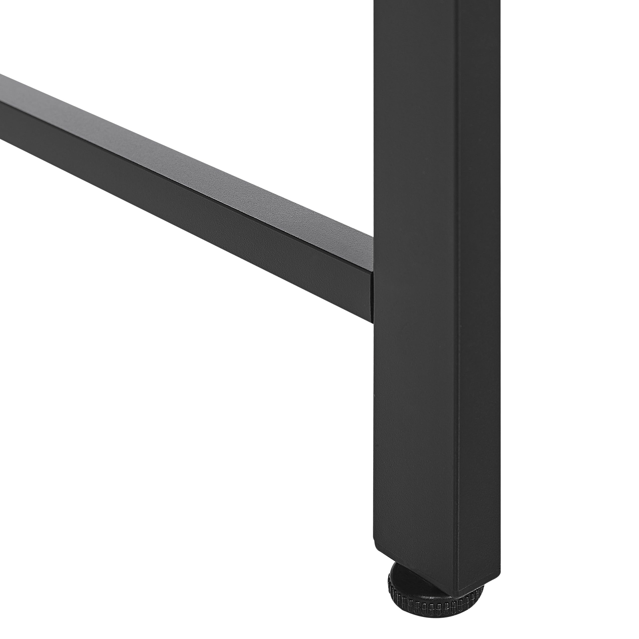 Beliani Scrivania compatta industriale smart working Effetto Legno Scuro con organizer
