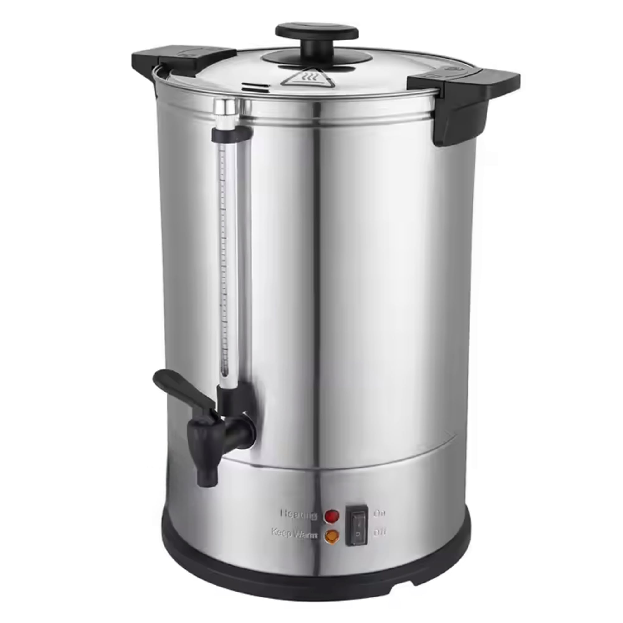 Générique Percolateur à Café Inox 15 Litres - 100 Tasses - 1500W - Avec Panier à Café - Simple Paroi
