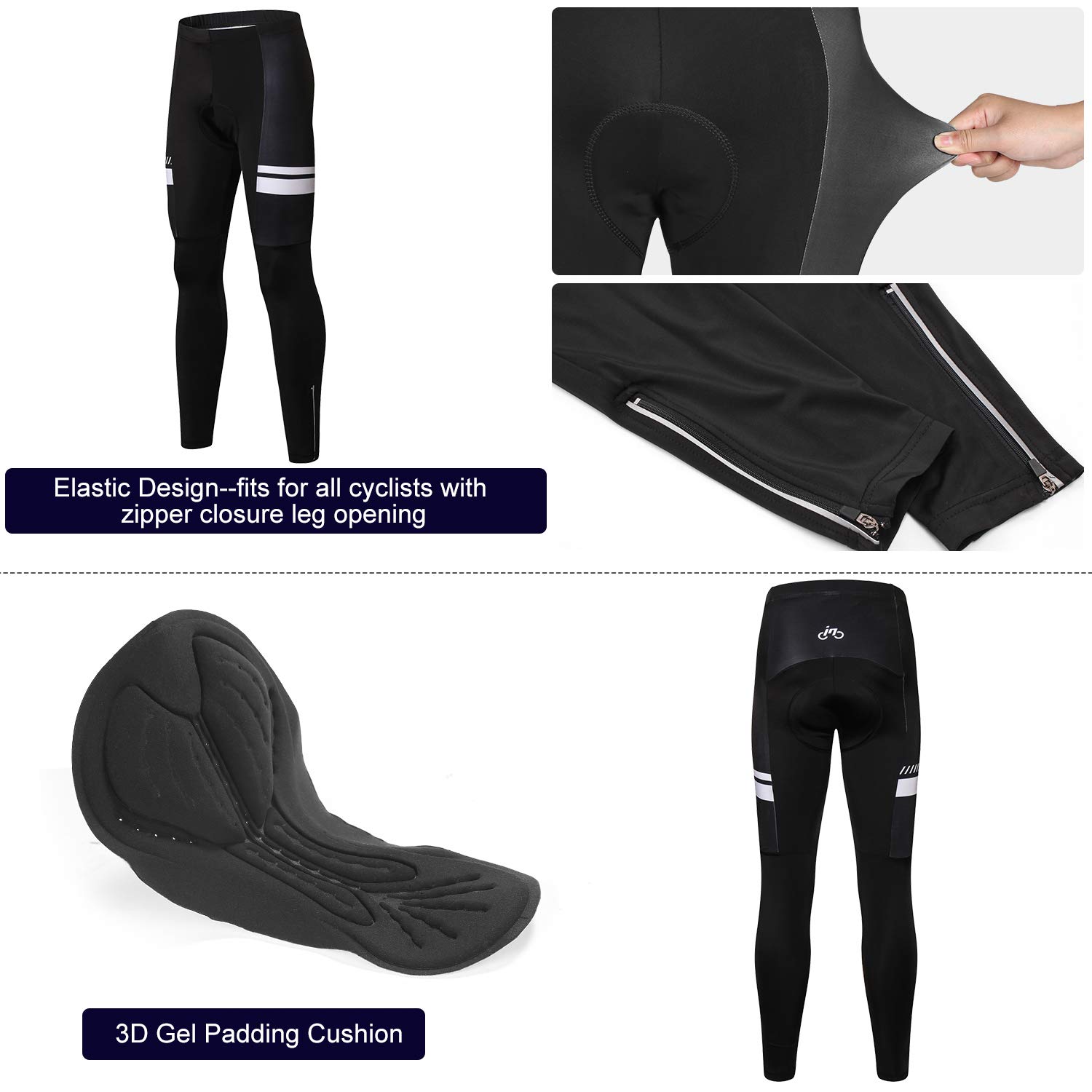 INBIKE Pantalones Largo de Ciclismo para Hombre con 3D Gel Acolchado Bicicleta MTB Ciclista