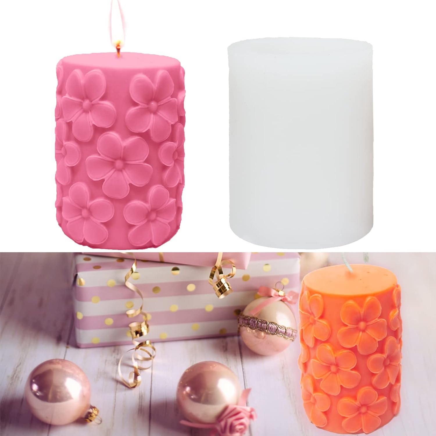 Home Candle Making Arts & Crafts 3D Star Shaped Plastic Clear Candle