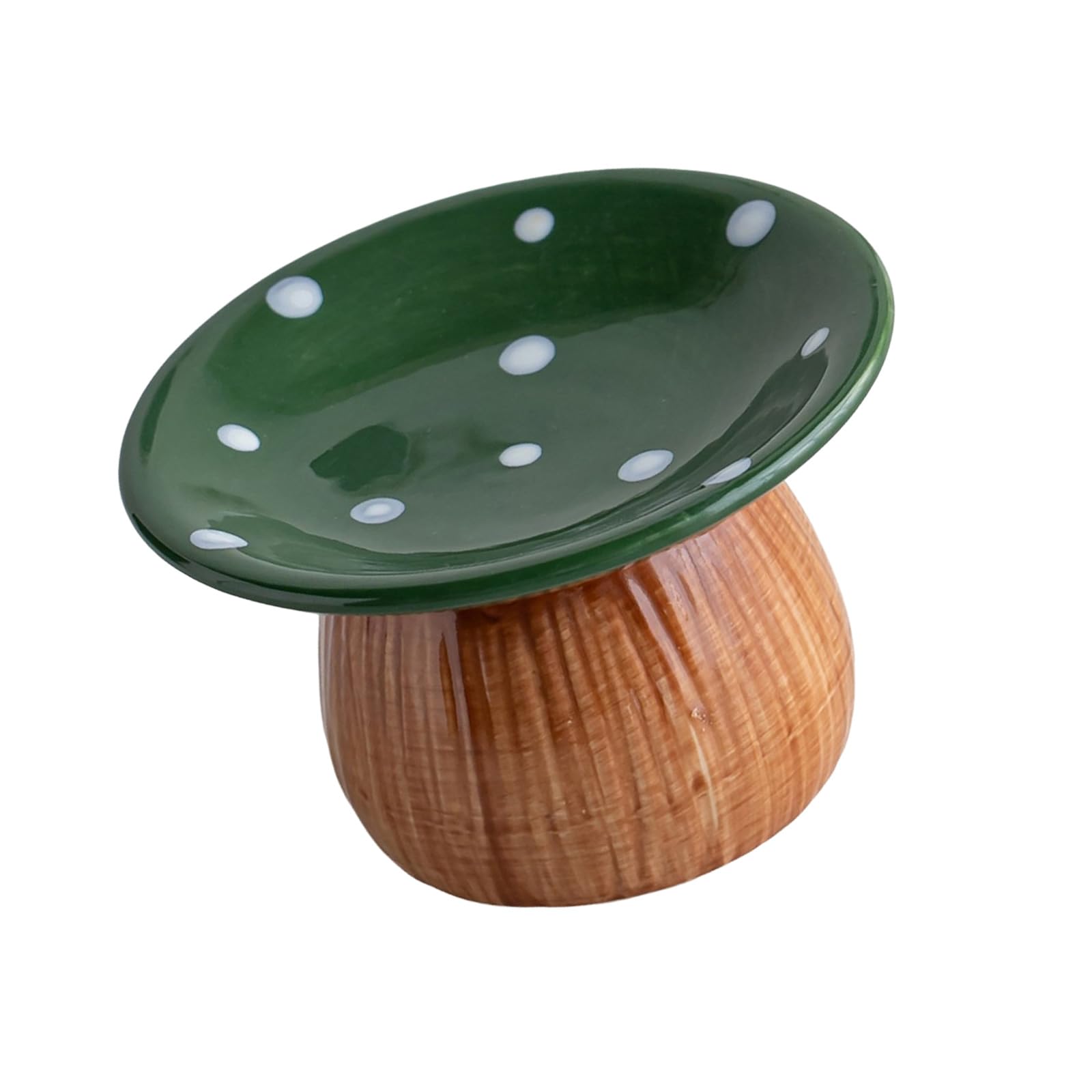 Earring Organizer Tray Ceramic Mushroom Jewelry Holder 4.49 Inch Catchall for Bedside Vanity Desktop Daily Storage Mushroom Jewelry Tray Ceramic Trinket Holder Vanity Catchall Bedside Organizer Open
