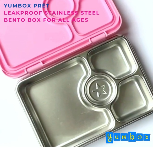 Amazon.com: Yumbox Prêt Stainless Steel Bento Box with Leakproof