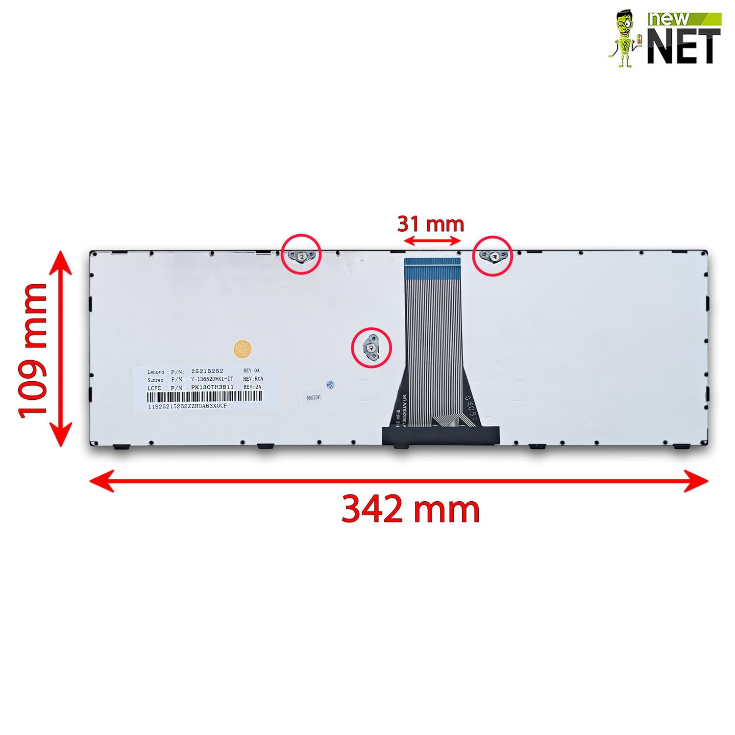 Tastiera Italiana QWERTY Per Lenovo IdeaPad 300 - Sostituzione Originale A Prezzo Conveniente - Foto 6