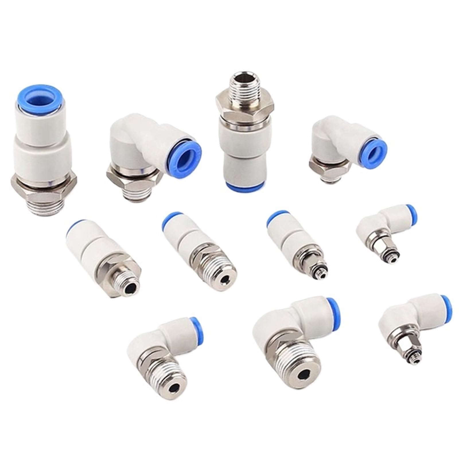 Łącznik obrotowy One-Touch KSH Złącze męskie KSL Kolanko Mężczyzna OD 4 6 8 10 12 mm Gwint przyłączeniowy M5 1/8 1/4 3/8(06-M5, KSH Male Connector)