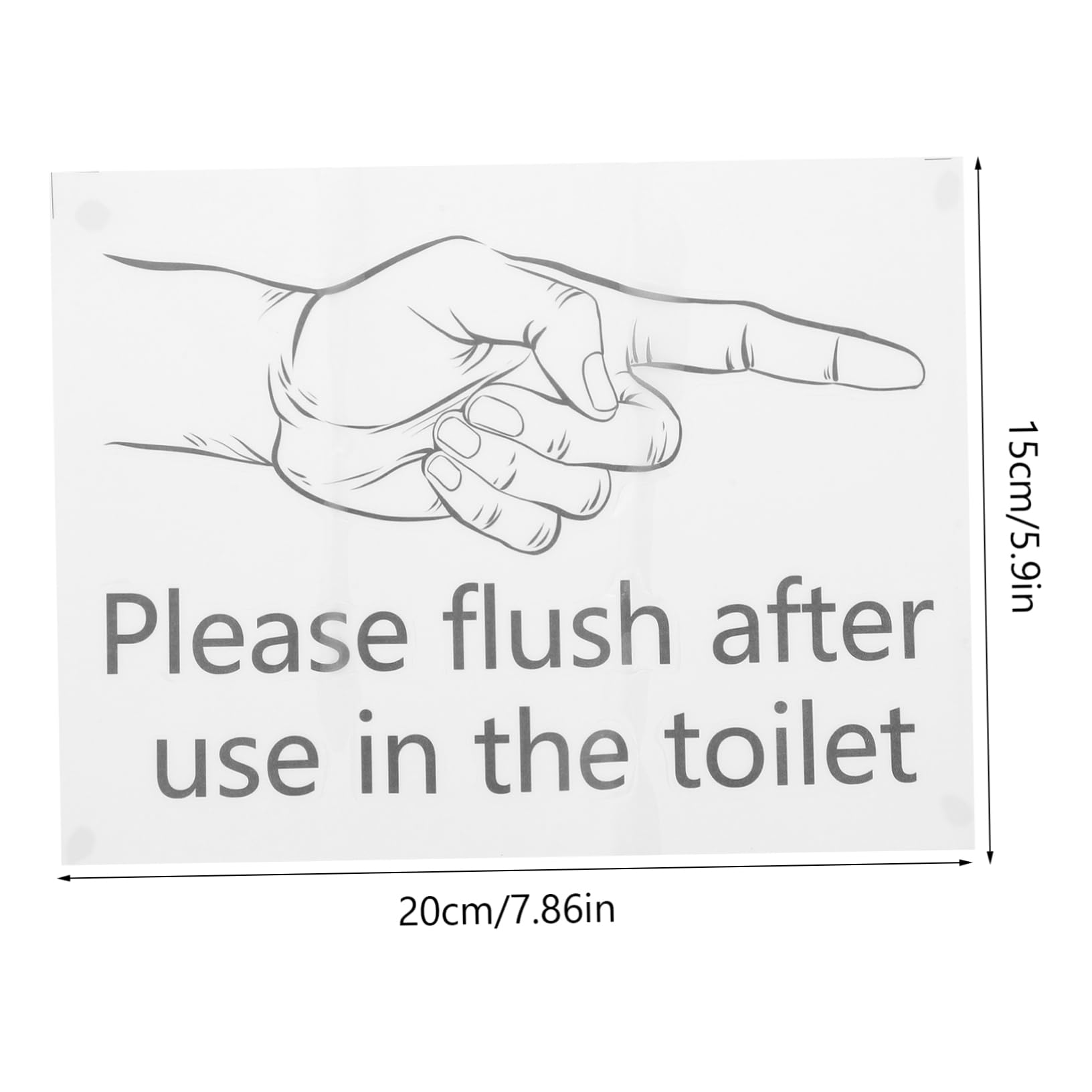 SOLUSTRE Toilet Seat Sticker Adhesive Bathroom Decor Sign for Safety Reminders Self-adhesive Wall Decal for Washrooms High Visibility Warning Sign for Enhanced User Awareness