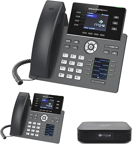 Ring-U Hello Hub Sistema telefónico PBX para pequeñas empresas y servicio VOIP Paquete de 2 teléfonos (Hello Hub + 2 teléfonos ejecutivos con WiFi + Ring-U Hello Hub Sistema telefónico PBX para pequeñas empresas y servicio VOIP Paquete de 2 teléfonos (Hello Hub + 2 teléfonos ejecutivos con WiFi +