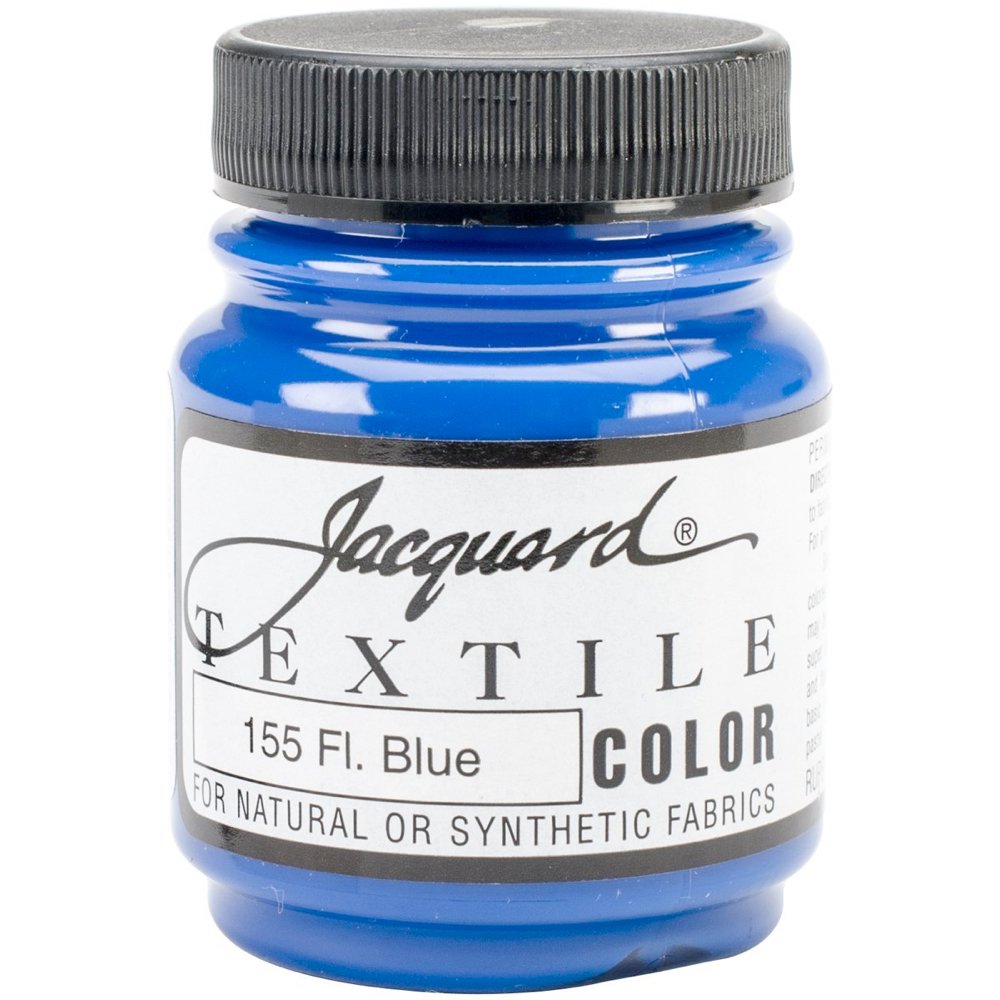 Jacquard Products Textile Color Fabric Paint 2.25-Ounce, Fluorescent Blue-image-5