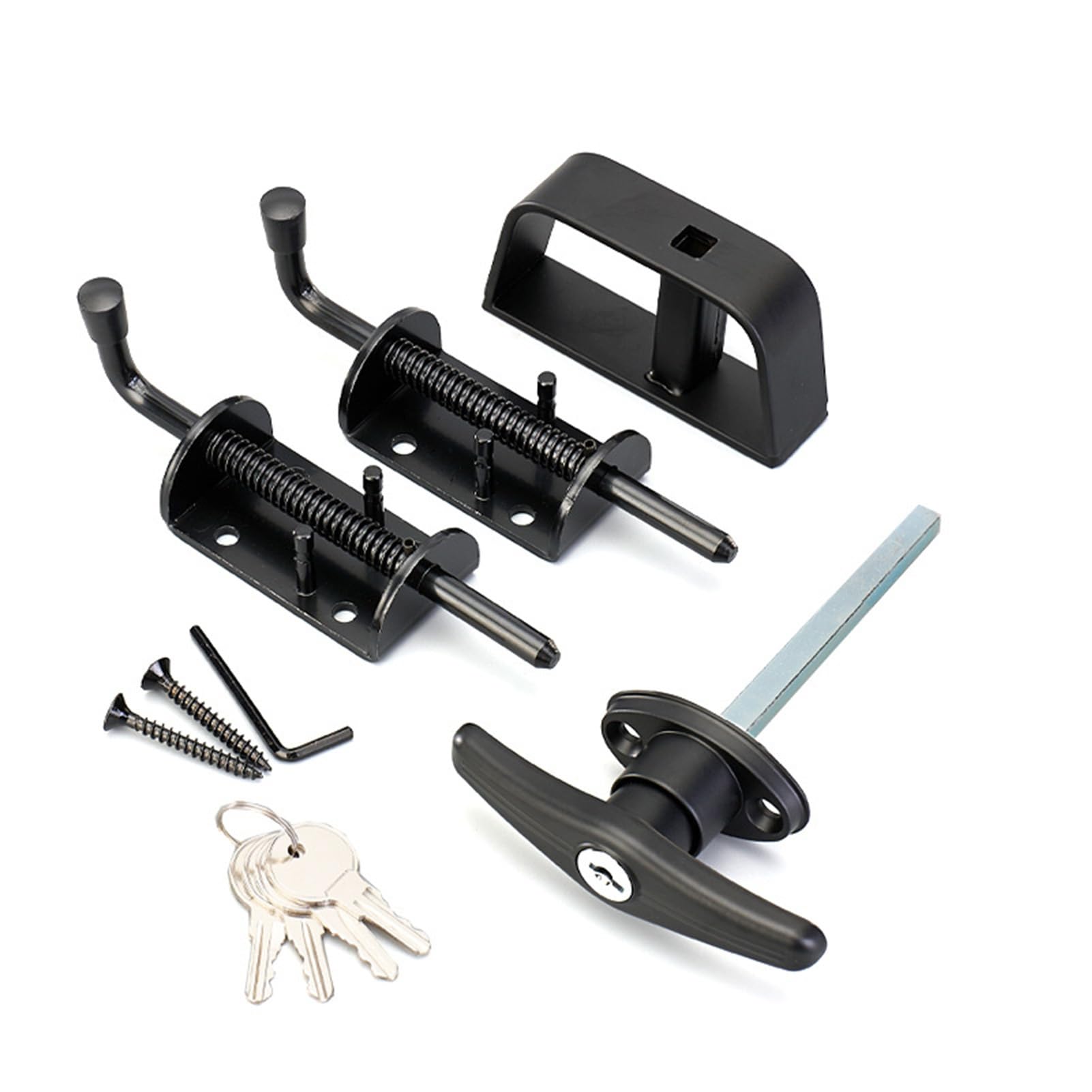 YIXANNX Durable T-Handle Lock Shed Door Latch Strength Ensures Security Versatile for Many Types of Doors Shed Door Latch T-Handle Lock Compatible with, Short