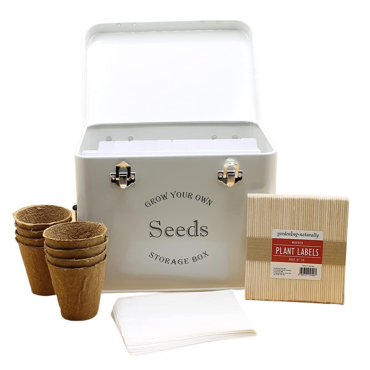 Gardening Naturally Grey Gardeners Seed Storage Tin Gift Set